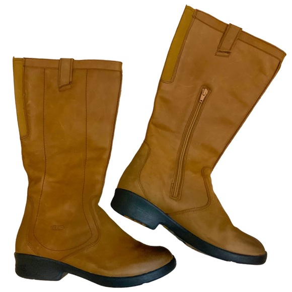 keen tall leather boots